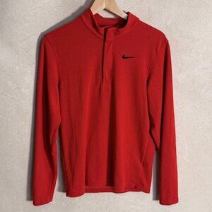 Nike Men's Red Quarter Zip, Size S